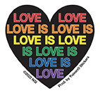 LOVE IS LOVE MINI HEART STICKER
