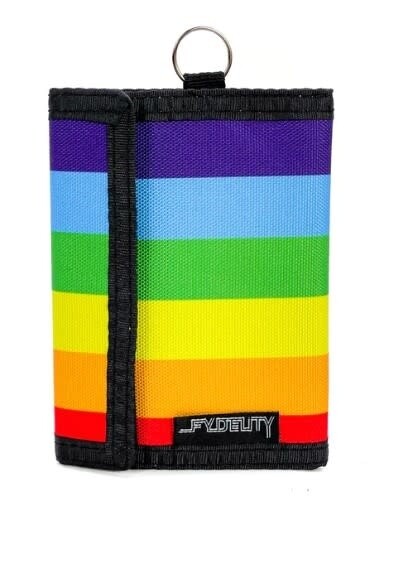 FYDELITY 80's RFID DATA PROTECTION BI FOLD RAINBOW WALLET