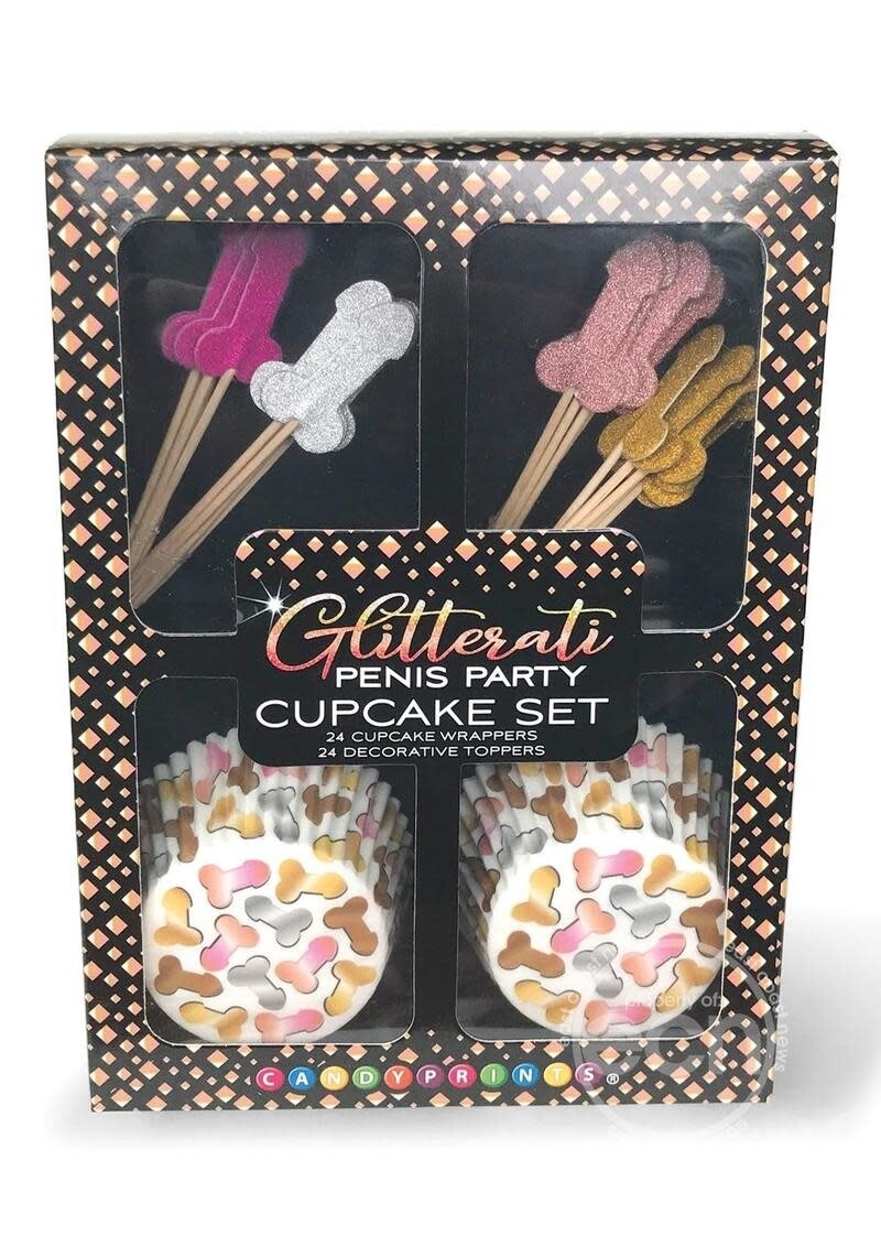 GLITTERATI PENIS CUPCAKE 48PC SET