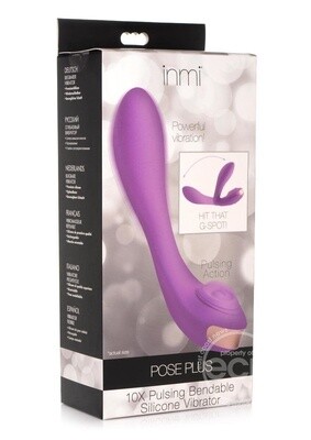 INMI POSE PLUS RECHARGEABLE SILICONE 10X PULSING BENDABLE VIBE PURPLE