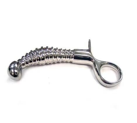 ROUGE STAINLESS STEEL ANAL RIBBED PLUG