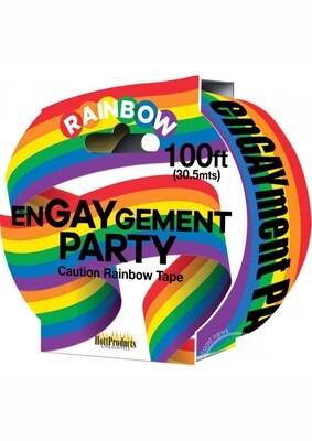ENGAYGEMENT PARTY RAINBOW CAUTION TAPE