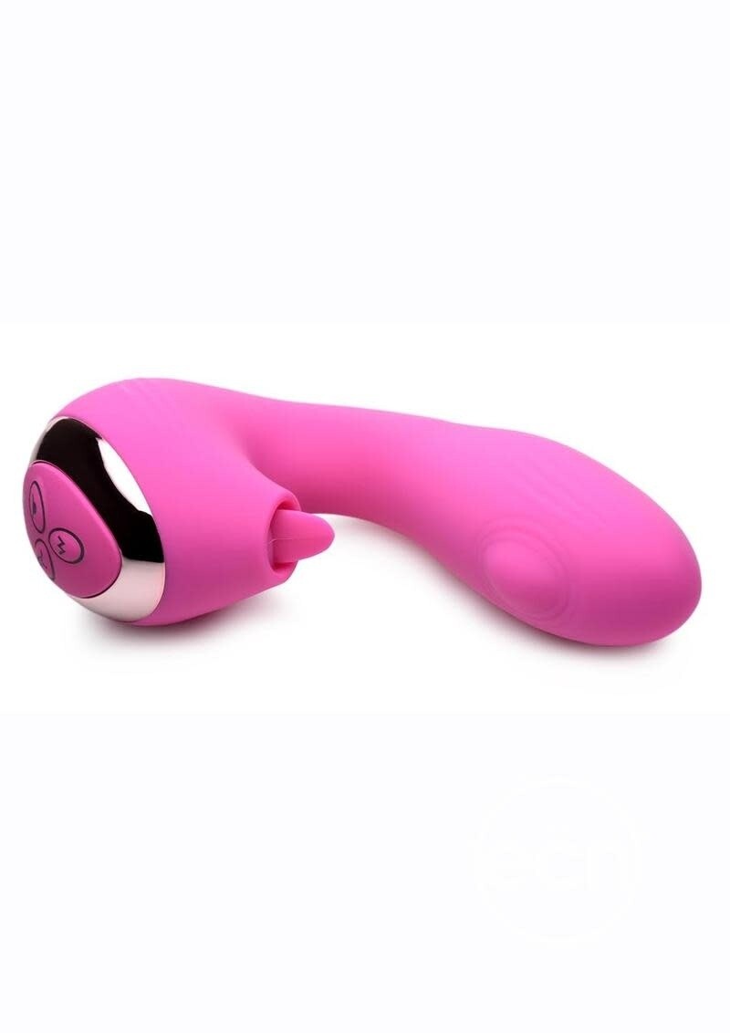 INMI SHEGASM LICKING G THROB SILICONE RABBIT VIBRATOR PINK