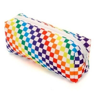 FYDELITY PRIDE INDY CHECKERED RAINBOW PENCIL POUCH