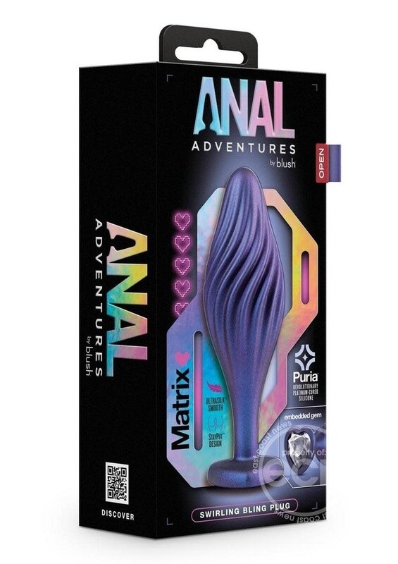 ANAL ADVENTURES MATRIX SWIRL BLING PLUG SAPPHIRE