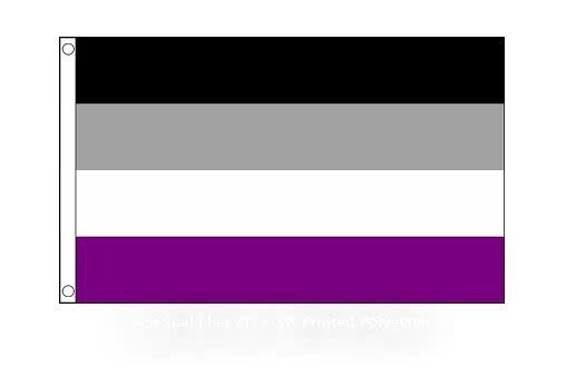 ASEXUAL FLAG  2'x3' (POLYESTER)