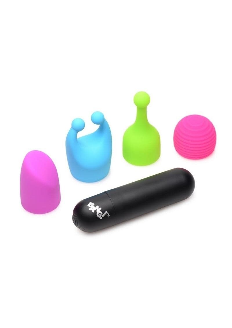 BANG! RECHARGEABLE BULLET WITH 4 ATTACHMENTS