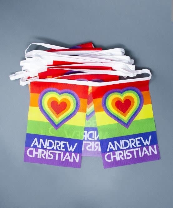 AC PRIDE HEART FLAG STRING BANNER