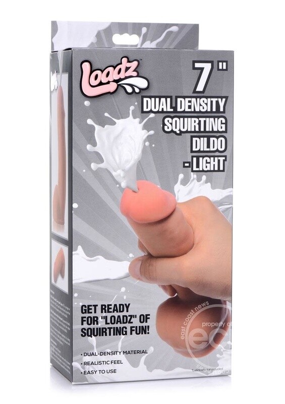 LOADZ DUAL DENSE SQUIRT DILDO 7" LIGHT