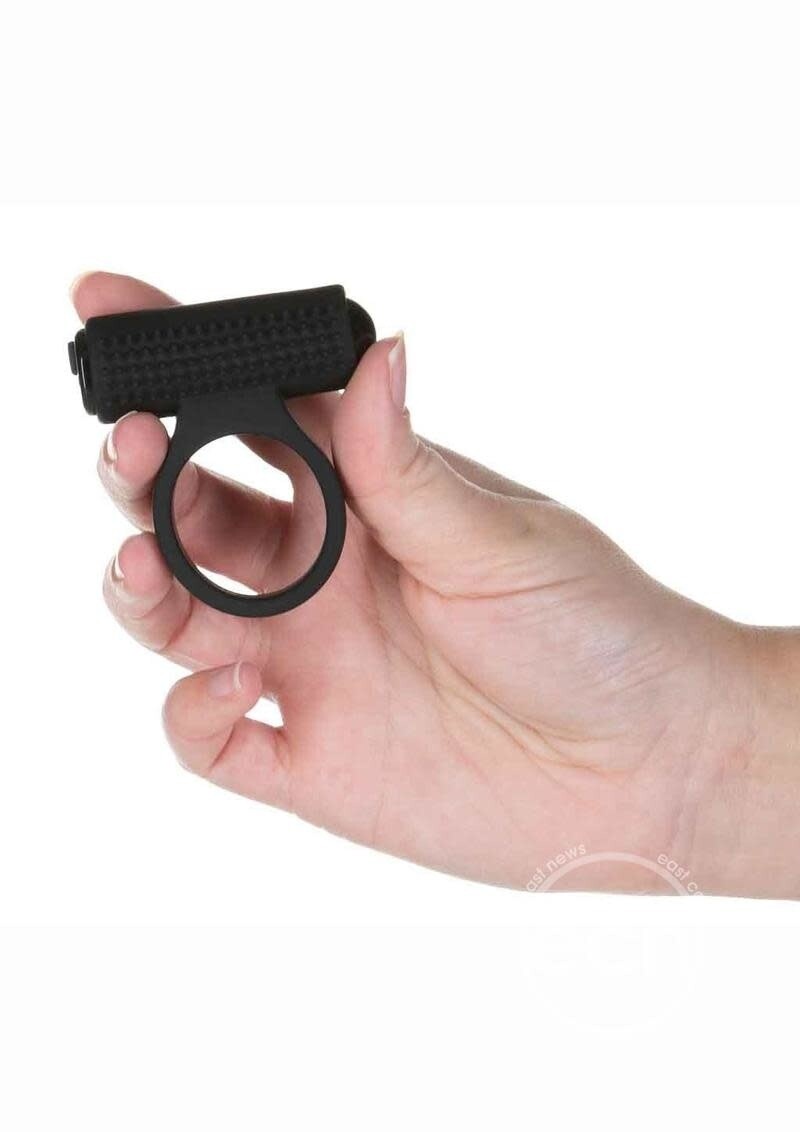 POWER BULLET COSMIC RING SILICONE RECHARGEABLE BLACK