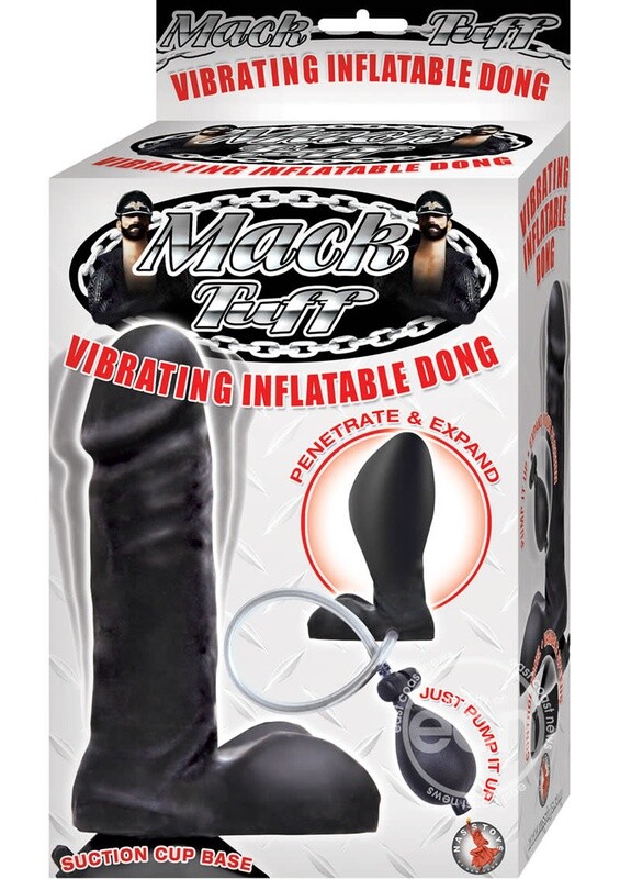 MACK TUFF VIBRATING INFLATE DONG BLACK