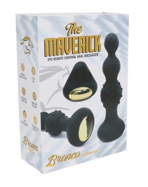 BRONCO MAVERICK 2PC REMOTE CONTROL ANAL MASSAGER