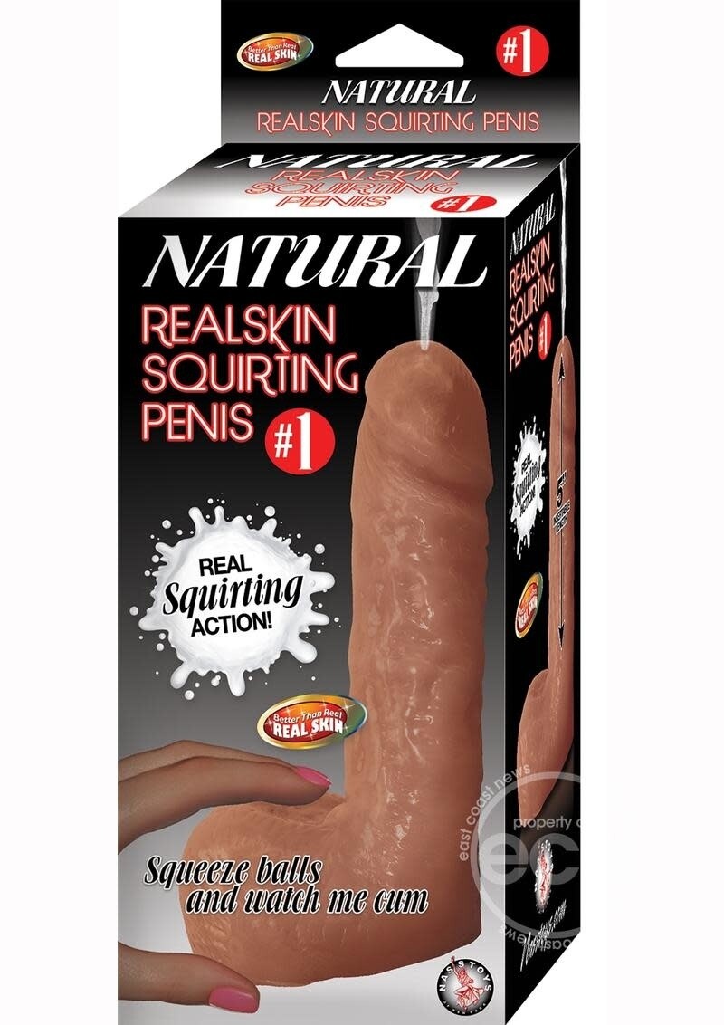 NATURAL REALSKIN SQUIRTING PENIS #1 CHOCOLATE