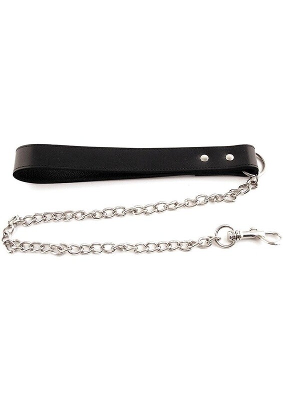 ROUGE DOG LEAD WITH CHAIN BLACK