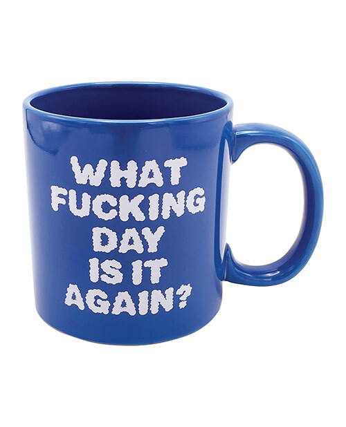 WHAT FUCKING DAY IS IT AGAIN MUG 22oz