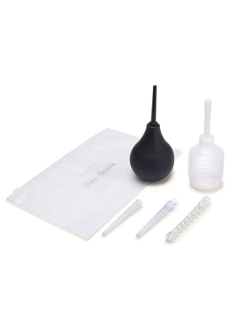 CLEANSCENE ANAL DOUCHE SET WITH FLEXIBLE TIP HEAD 7 PIECE