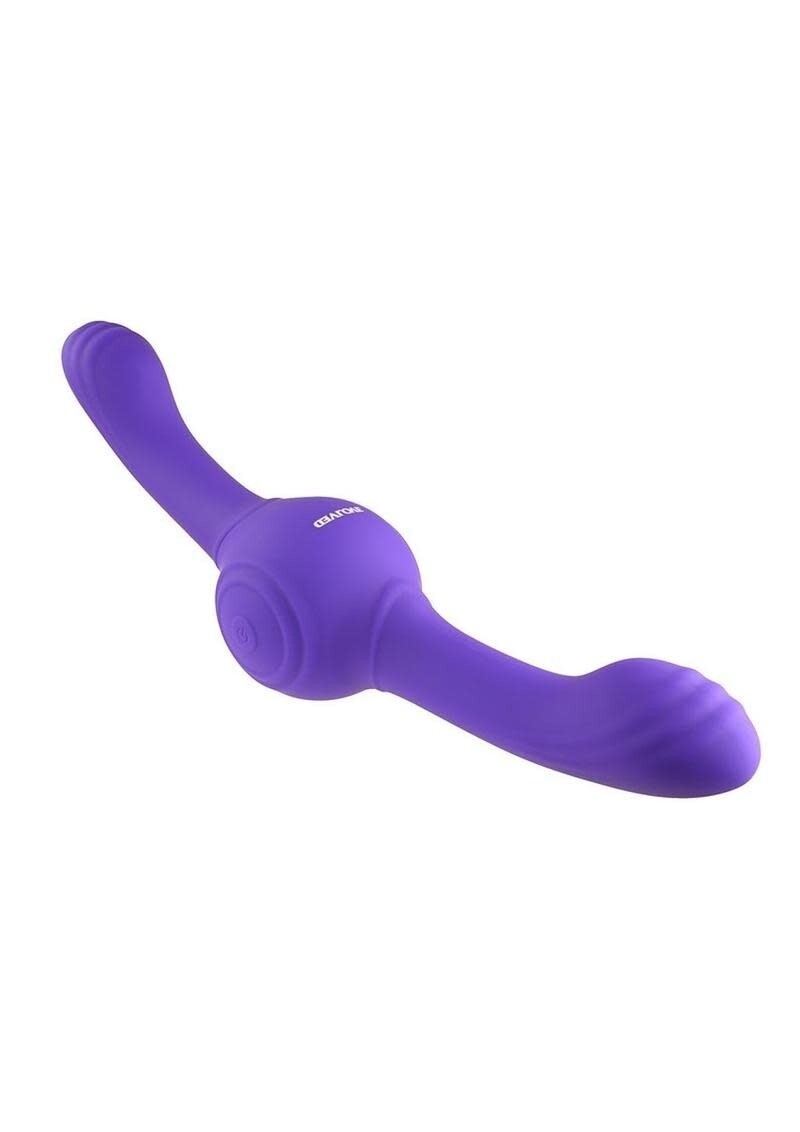 OUR GYRO VIBE RECHARGEABLE SILICONE DUAL ENDED PURPLE VIBRATOR