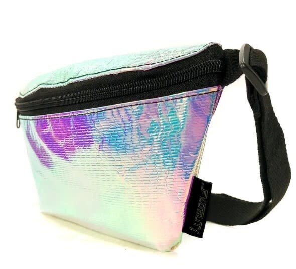 FYDELITY ULTRA SLIM INTERPLANETARY AURA SILVER FANNY PACK