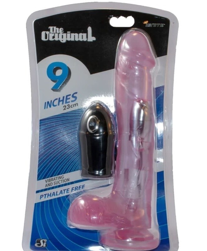 9 INCH COCK & BALLS WITH EGG & SUCTION PURPLE