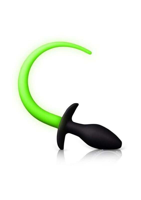 OUCH! SILICONE PLUG PUPPY TAIL GLOW IN THE DARK