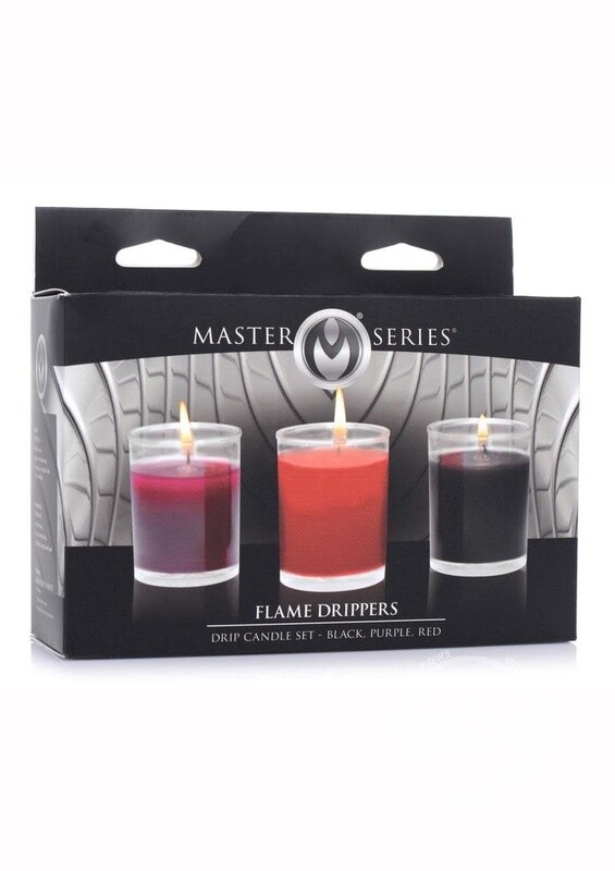 MASTER SERIES FLAME DRIPPERS CANDLE SET RED & BLACK
