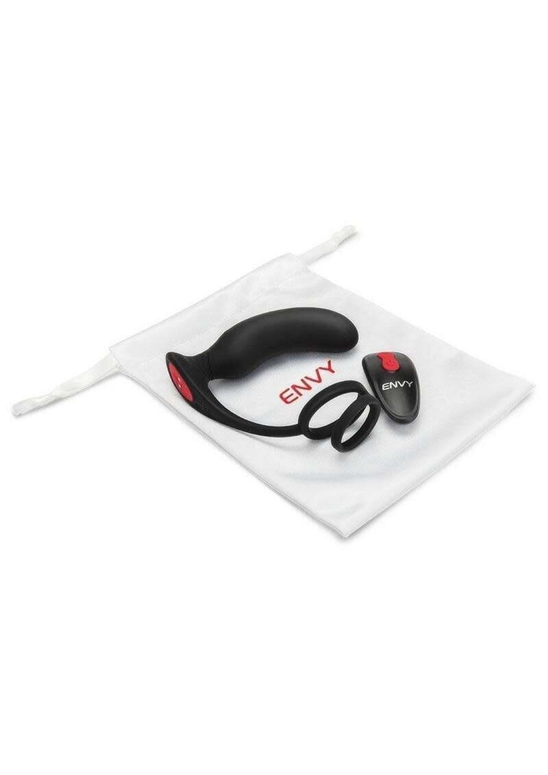 ENVY TOYS THUMBS UP REMOTE CONTROL SILICONE P SPOT DUAL VIBRATOR & COCK RING
