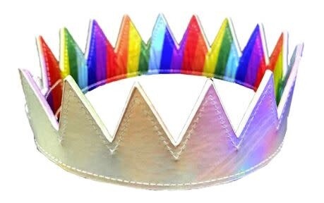 KNOBS REVERSABLE DIAGONAL RAINBOW STRIPED CROWN