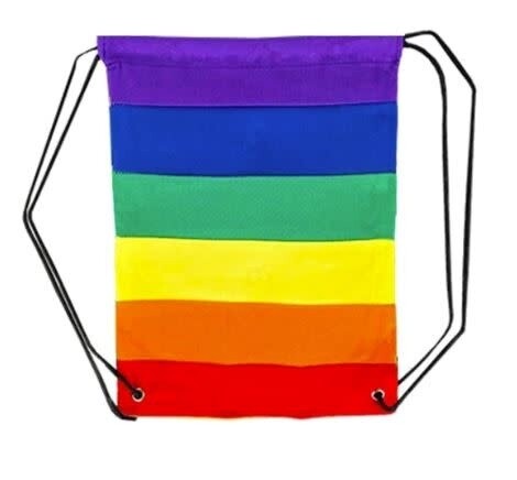 RAINBOW PANNEL DRAWSTRING BACKPACK