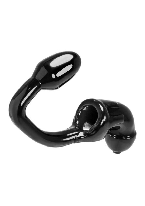 OXBALLS TAILPIPE CHASTITY COCK LOCK WITH BUTT PLUG