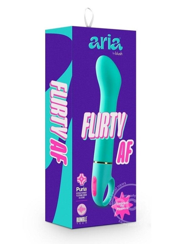 ARIA FLIRTY AF SILICONE VIBRATOR TEAL