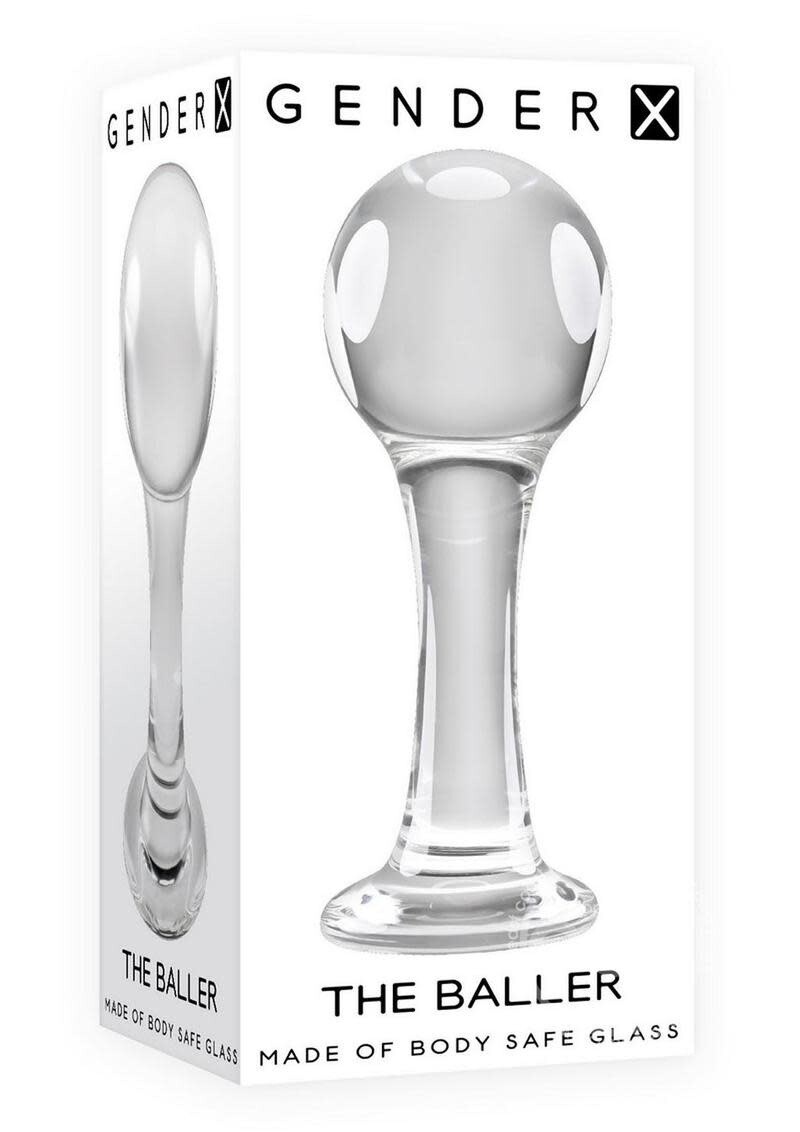 GX THE BALLER GLASS ANAL PLUG CLEAR