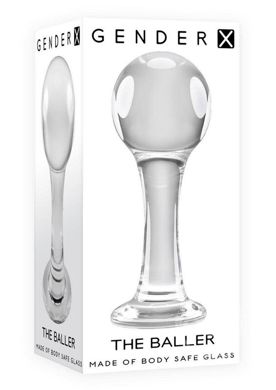 GX THE BALLER GLASS ANAL PLUG CLEAR GX THE BALLER GLASS ANAL PLUG CLEAR