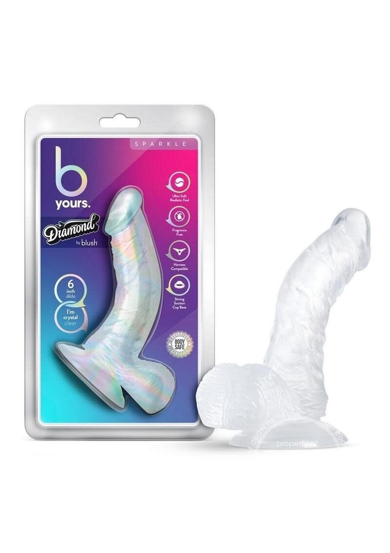 B YOURS DIAMOND SPARKLE 6.5" CLEAR