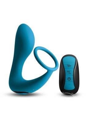 RENEGADE SLINGSHOT 2 TEAL RECHARGEABLE COCK RING & PROSTATE PLUG WITH REMOTE