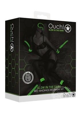 OUCH! BED BINDING RESTRAINT KIT GLOW IN THE DARK