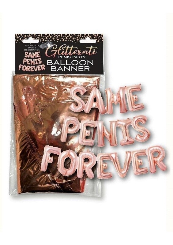 GLITTERATI SAME PENIS BALLOON BANNER