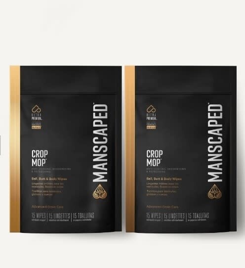 MANSCAPED CROP MOP BALL,BUTT & BODY WIPES