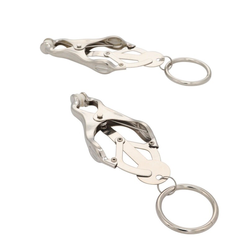EFFECTIVE BEHAVIOR METAL CLOVER NIPPLE CLAMPS WITH LOOP