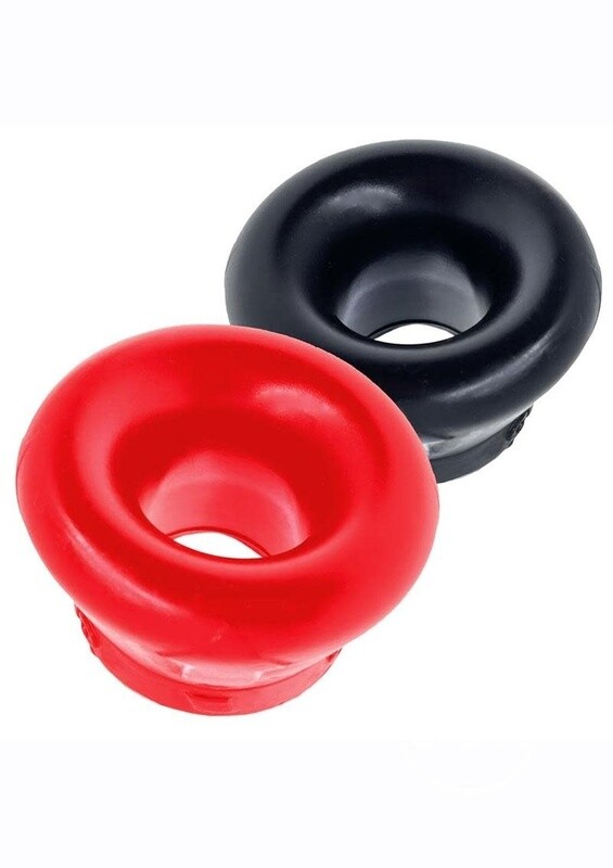 OXBALLS CLONE SILICONE BALL STRETCHER DUO 2PK RED & BLACK