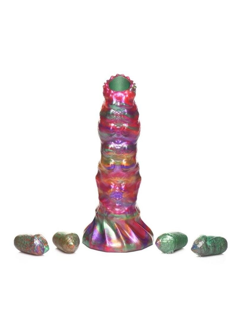 CREATURE COCKS LARVASILICONE OVIPOSITOR DILDO WITH EGGS