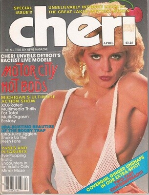 CHERI THE ALL-TRUE SEX NEWS MAGAZINE COVERGIRL GINGER APRIL 1984 VOLUME 8 NO 9