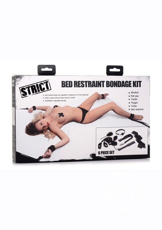 STRICT BED BONDAGE RESTRAINT KIT BLACK