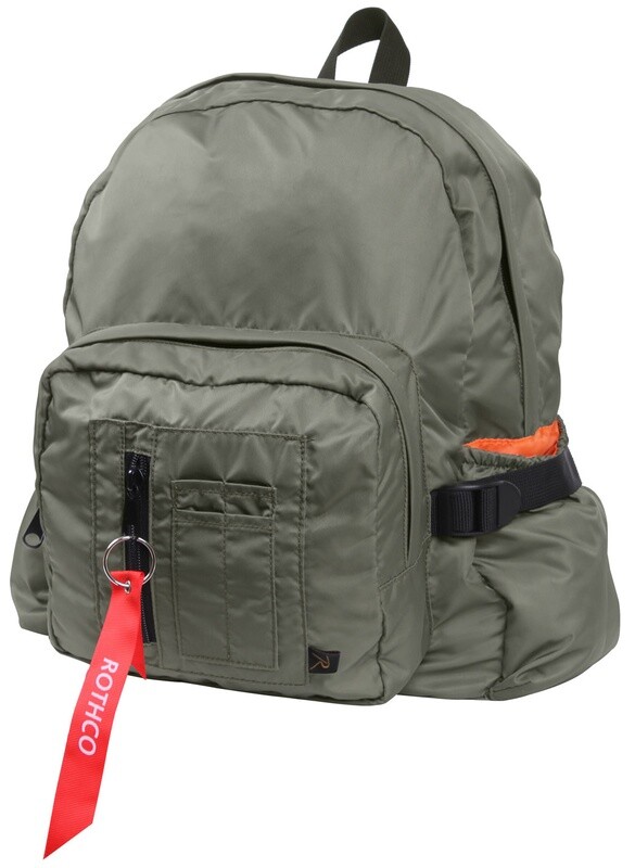ROTHCO MA-1 BOMBER BACKPACK GREEN & ORANGE