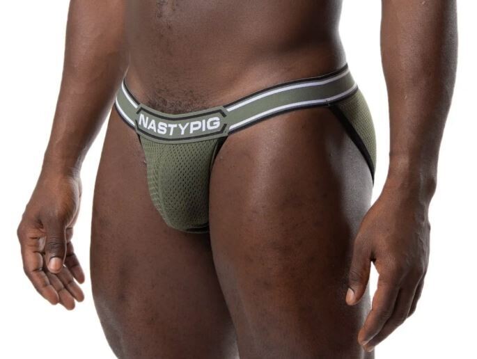 NASTY PIG TITLE SPORT BRIEF ARMY GREEN, Size: SMALL