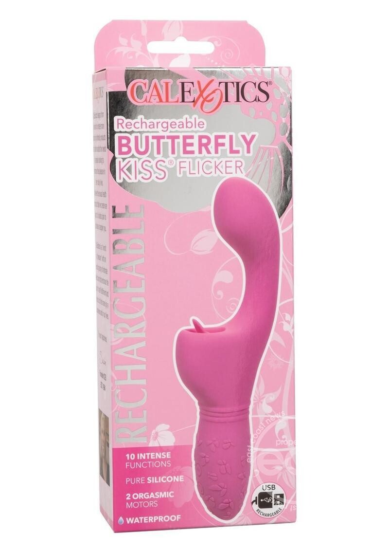 RECHAREABLE BUTTERFLY KISS SILICONE FLICKER PINK