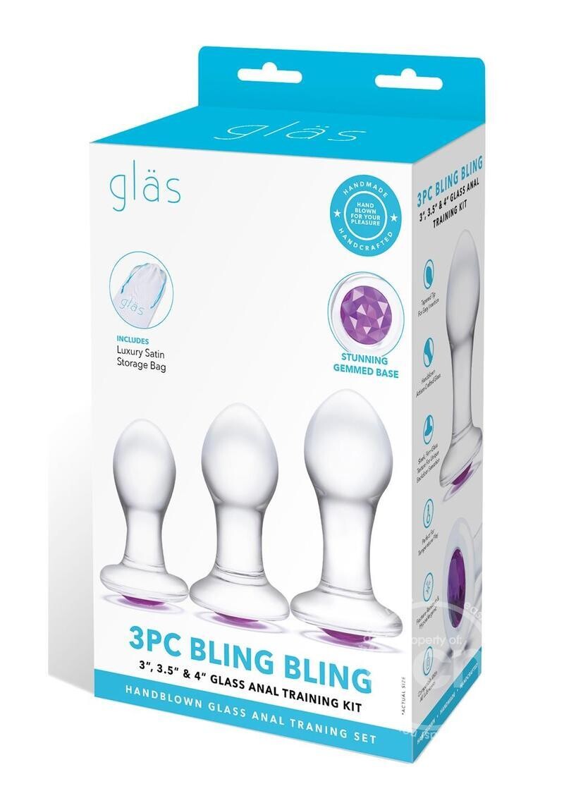 GLAS 3PC BLING BLING ANAL TRAINING KIT