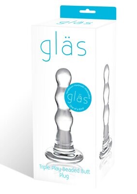 GLASS TRIPLE PLAY BEADED PLUG