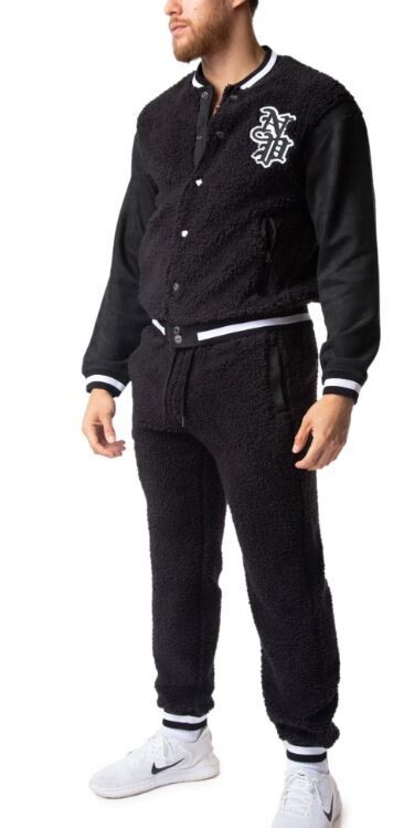 NASTY PIG NP VARSITY JACKET BLACK, Size: SMALL