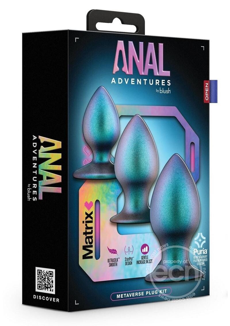 ANAL ADVENTURES MATRIX METAVERSE PLUG KIT DARK MILLENIUM BLUE