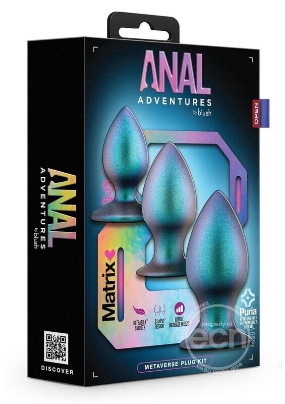 ANAL ADVENTURES MATRIX METAVERSE PLUG KIT DARK MILLENIUM BLUE